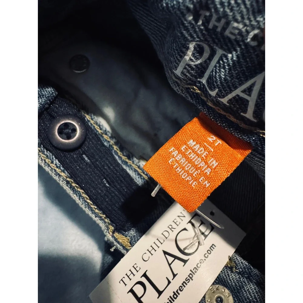 Childrens Place Straight Leg Jeans Carbon Wash Denim Blue 2T 2075866